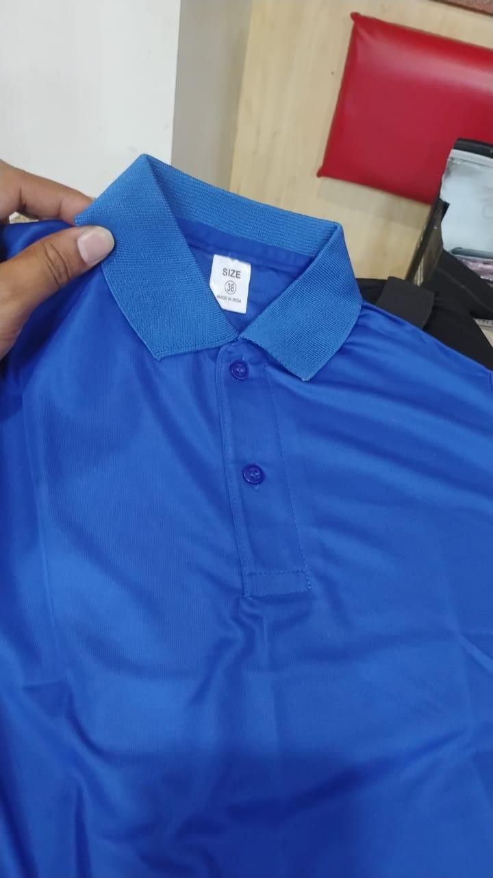 Poly Cotton Solid Half Sleeves Mens Polo T-shirt (Pack of 4)