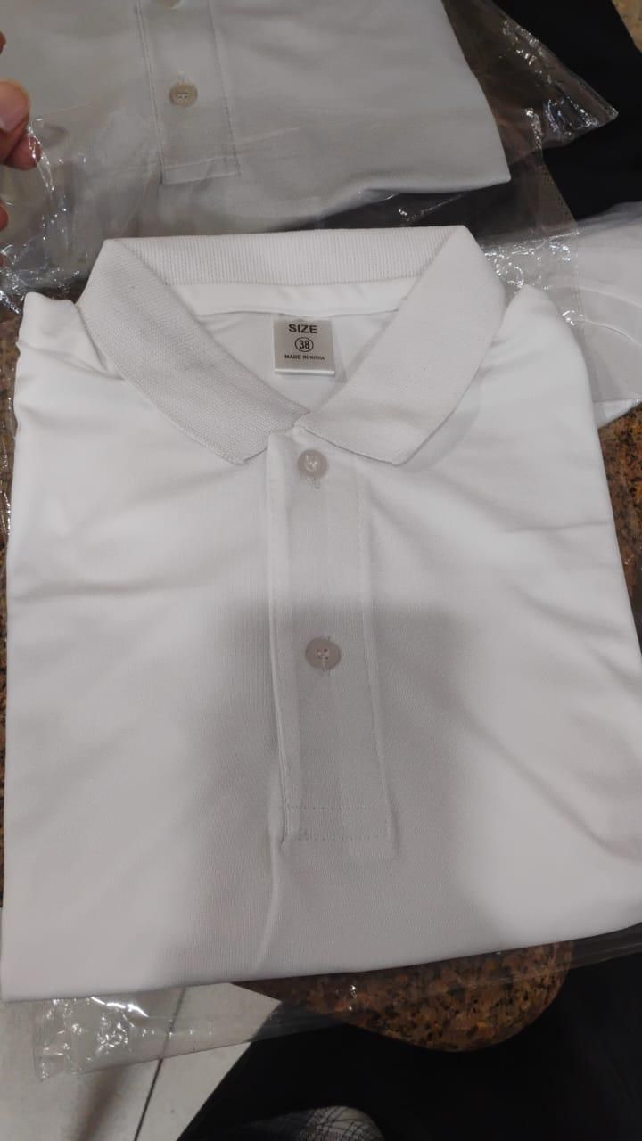 Poly Cotton Solid Half Sleeves Mens Polo T-shirt (Pack of 4)